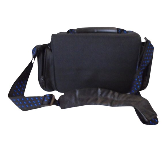 Samsonite Deluxe black with blue accents digital or film camera or camcorder bag - Picture 6 of 6
